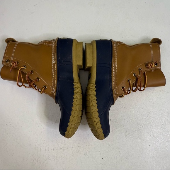 L.L. Bean Bean Boots 6” Brown & Navy Duck Boots Size 6M | Style ID 213883 - Picture 7 of 8